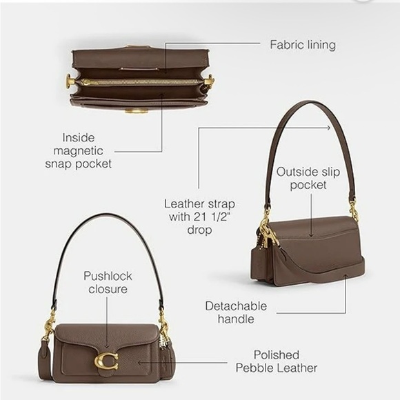 Coach Tabby 26 Dark Stone Brass Purse NWOT - Picture 17 of 17